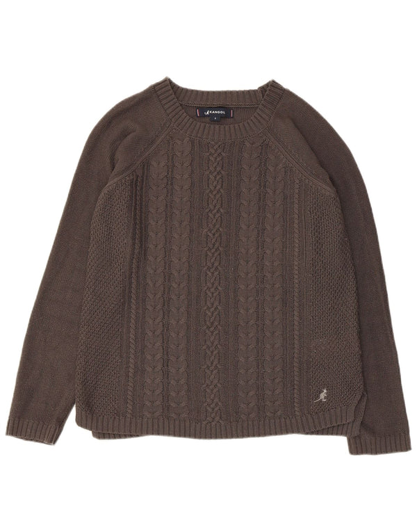 Sweter damski Kangol z dekoltem w łódkę UK 10, mały, szary, akrylowy