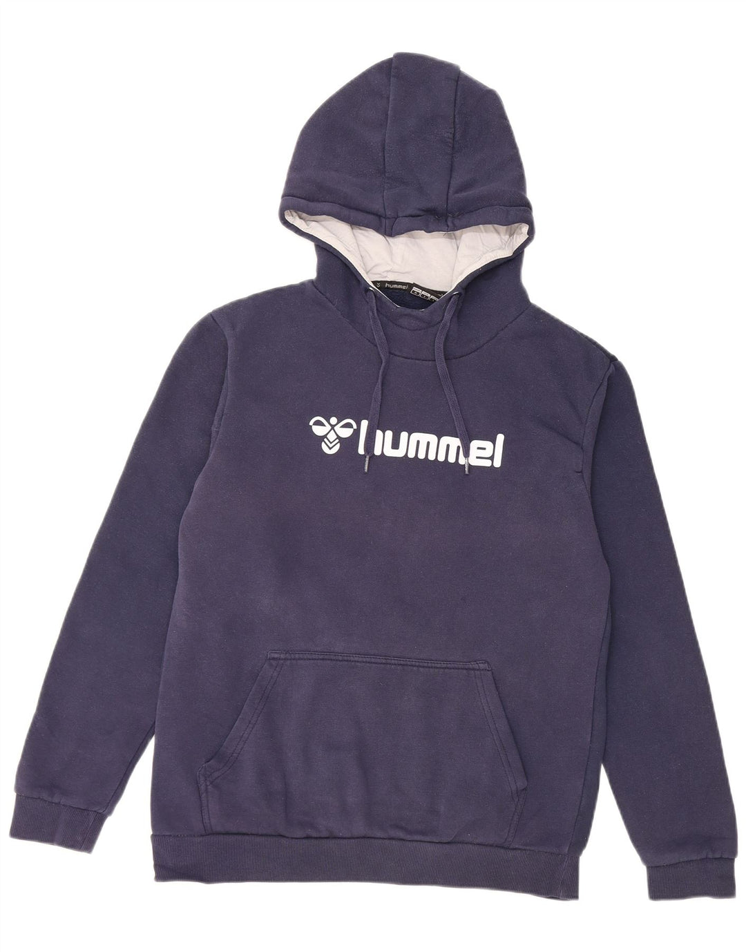Hummel Męski sweter z kapturem z grafiką, średni granatowy, bawełniany