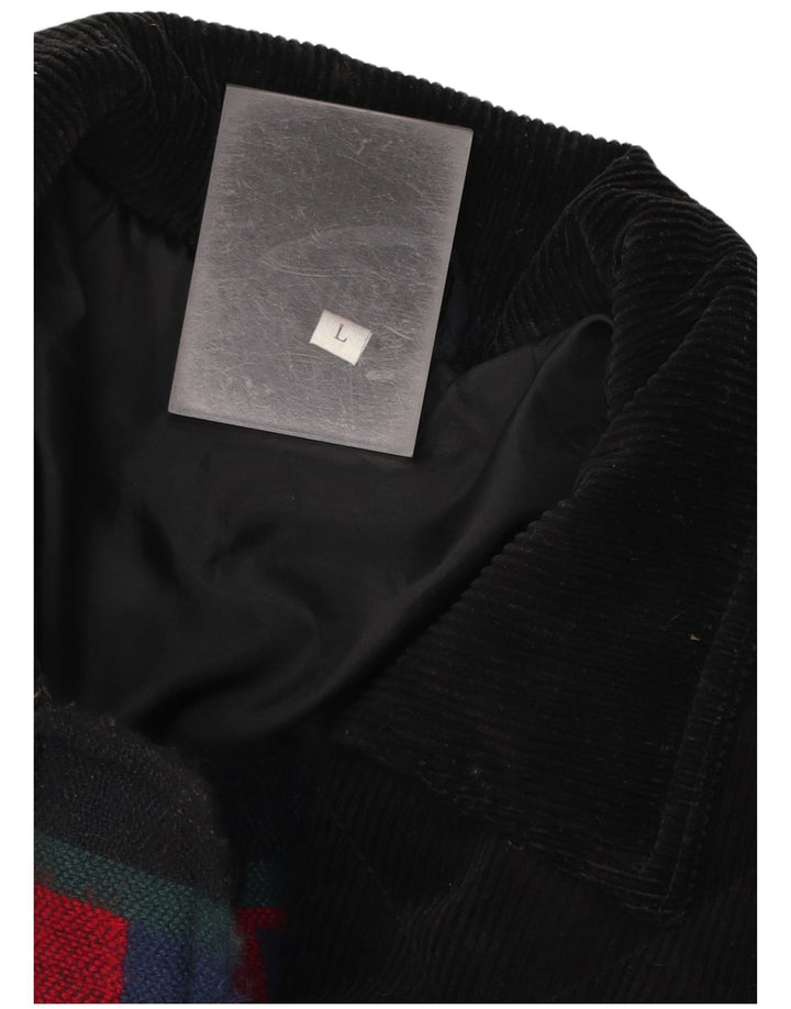 Męska pikowana kurtka VINTAGE UK 40, duża, wielokolorowa, geometryczna