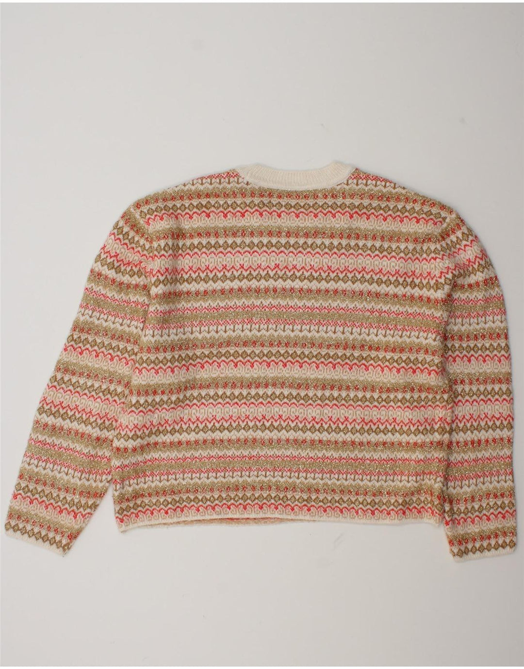 Marks & Spencer Damski sweter z okrągłym dekoltem, UK 16, duży, wielokolorowy