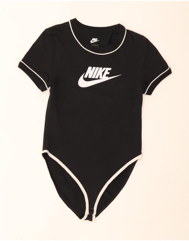 Damskie body graficzne Nike UK 12, średnia czarna bawełna