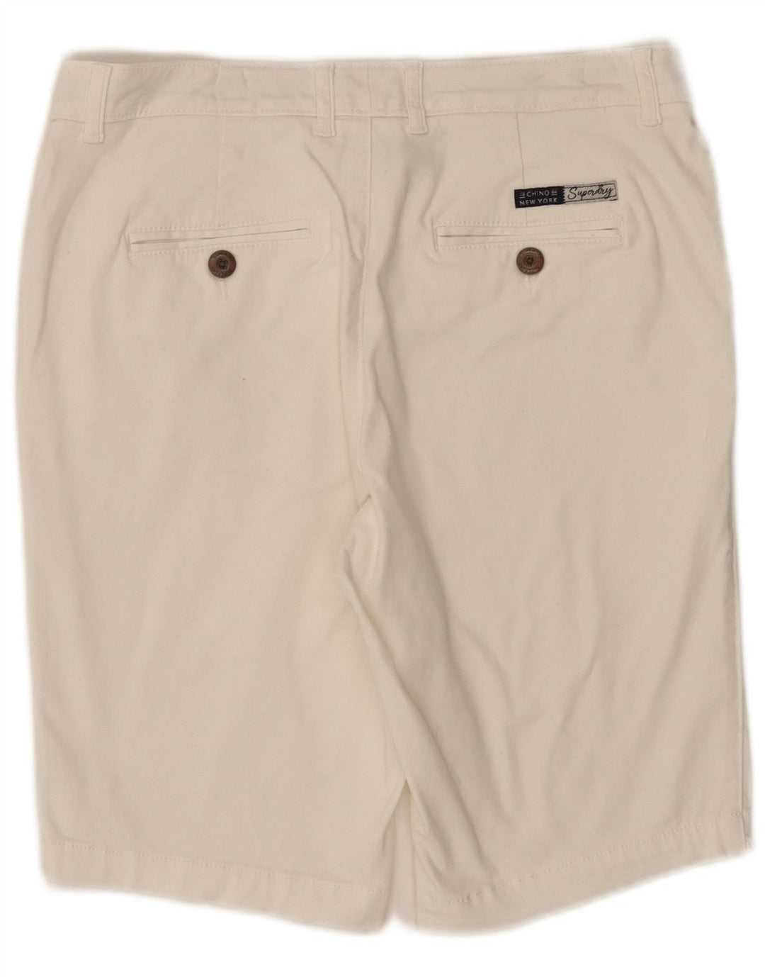 Damskie spodenki Superdry Regular Chino UK 10 Small W30 Białe