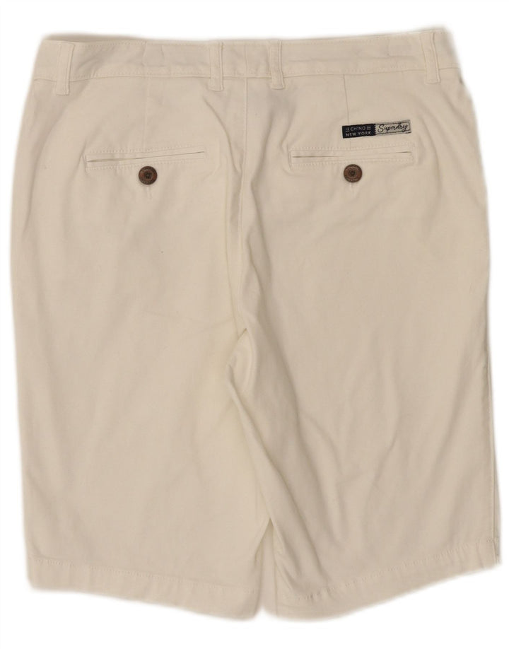 Damskie spodenki Superdry Regular Chino UK 10 Small W30 Białe