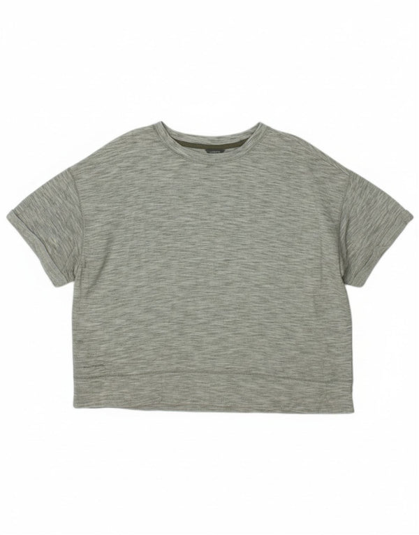 Damska koszulka oversize Eddie Bauer Top UK 18 XL, zielony, nakrapiany poliester