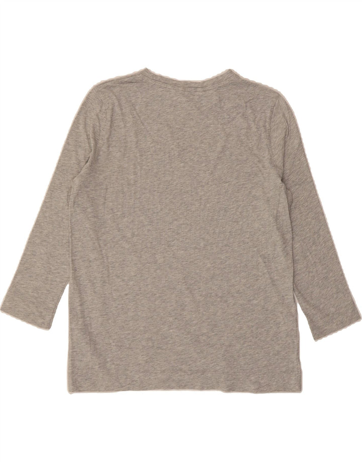 TOMMY HILFIGER Womens Graphic Top 3/4 Sleeve UK 14 Medium Grey Flecked Vintage Tommy Hilfiger and Second-Hand Tommy Hilfiger from Messina Hembry 