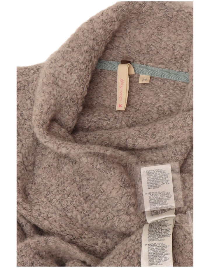 Damski sweter rozpinany White Stuff UK 14, duży, szary nylon
