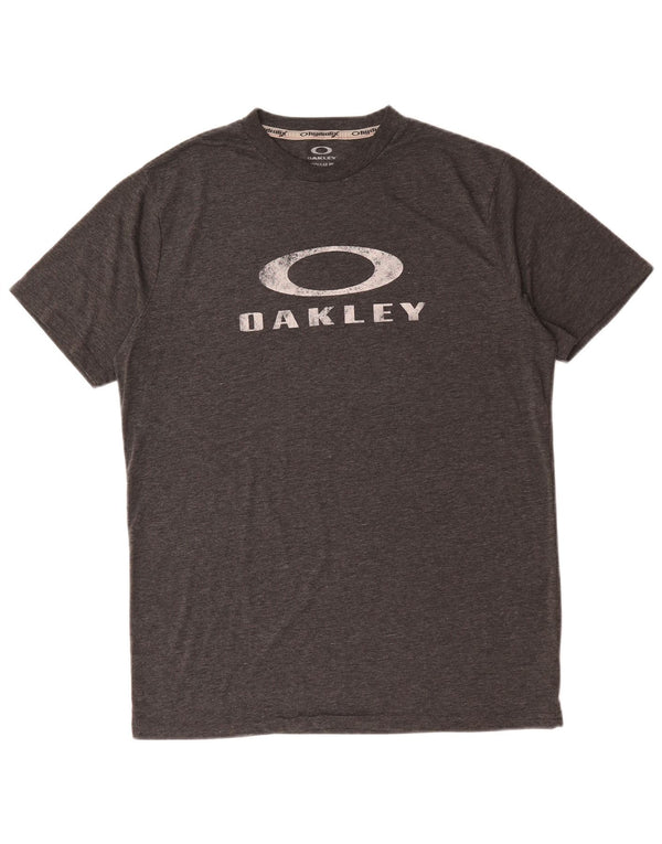 Oakley Mens Regular Fit Graphic T-Shirt Top Medium Grey