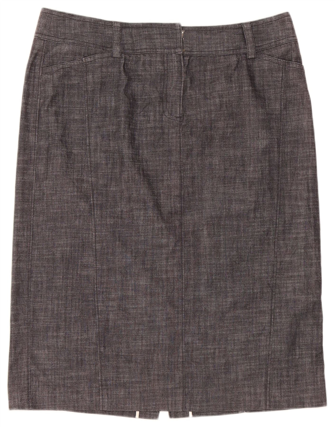 J. CREW Damska prosta spódnica US 12 duża W32 szara bawełna