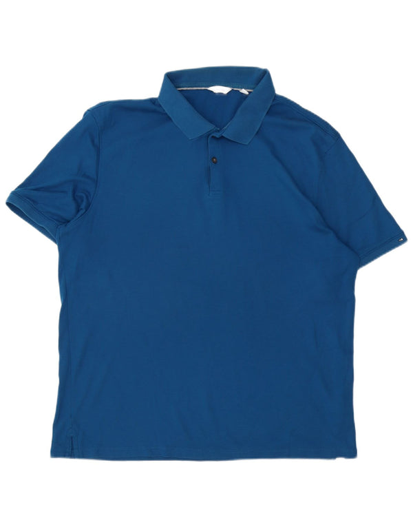 Męska koszulka polo Calvin Klein, duża, niebieska, bawełniana