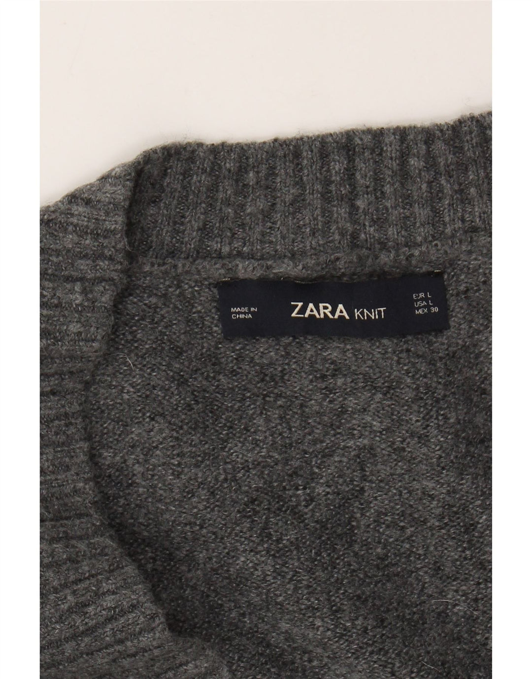 Damski sweter oversize Zara UK 16, duży, szary
