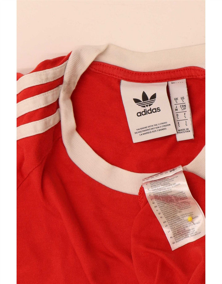 Adidas Męska Koszulka Top Mała Czerwona Bawełna