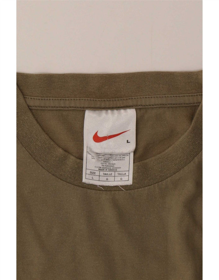 Męski T-shirt z grafiką Nike, duży, bawełniany khaki