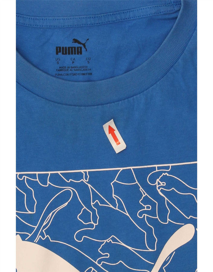 Męski T-shirt z grafiką Puma, mały, niebieski