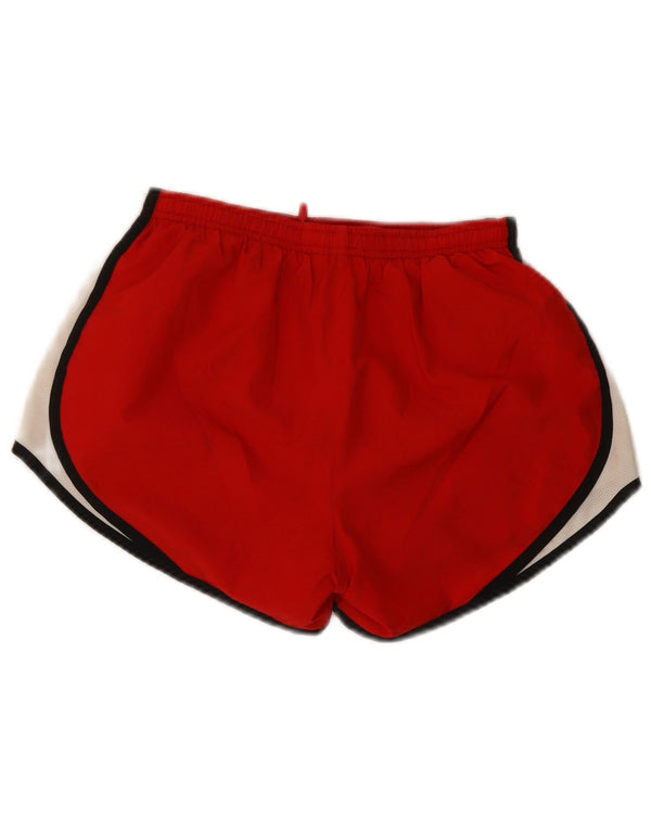 Damskie spodenki sportowe Nike Dri Fit Regular, małe, czerwone, sportowe z blokami kolorów
