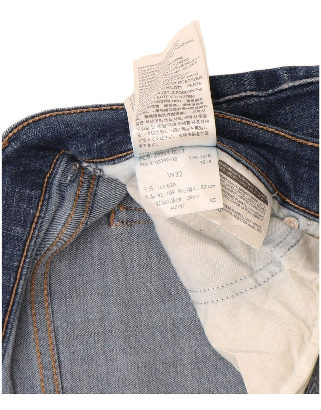 Damskie bermudy jeansowe LEVI'S W32, duże, niebieskie, bawełniane