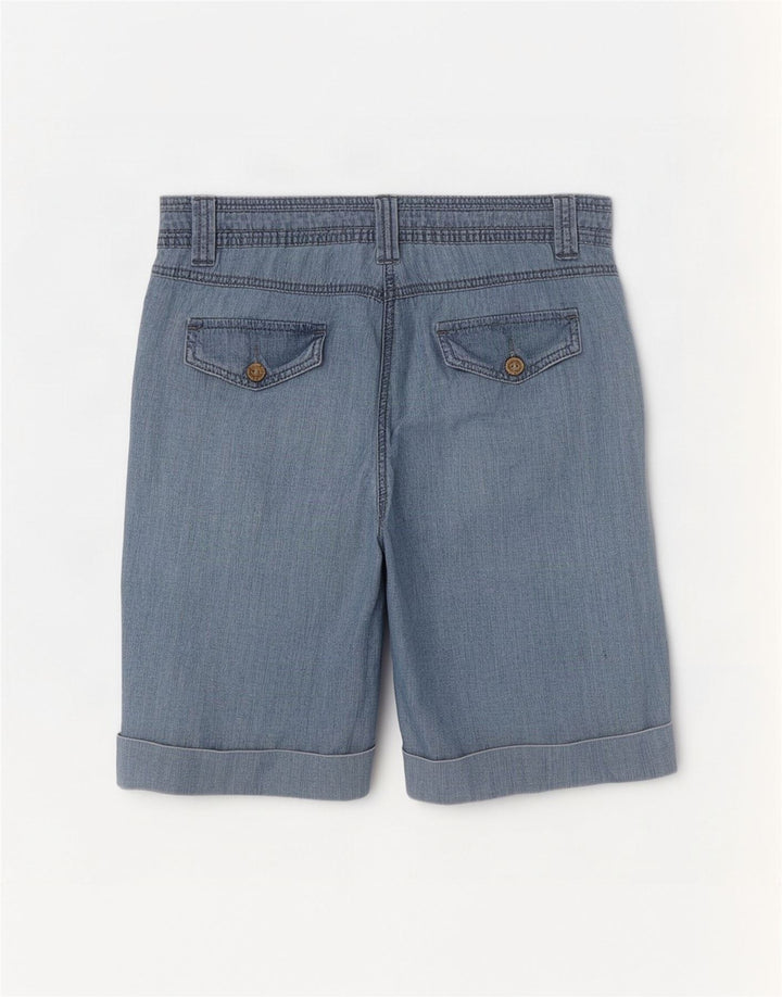 Damskie bermudy M&Co UK 14, duże, W32, niebieska bawełna