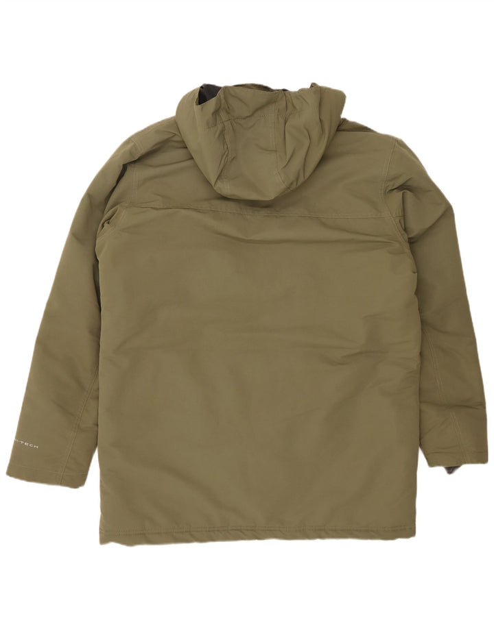 Męski wiatrówka z kapturem Columbia, UK 40, duży poliester khaki
