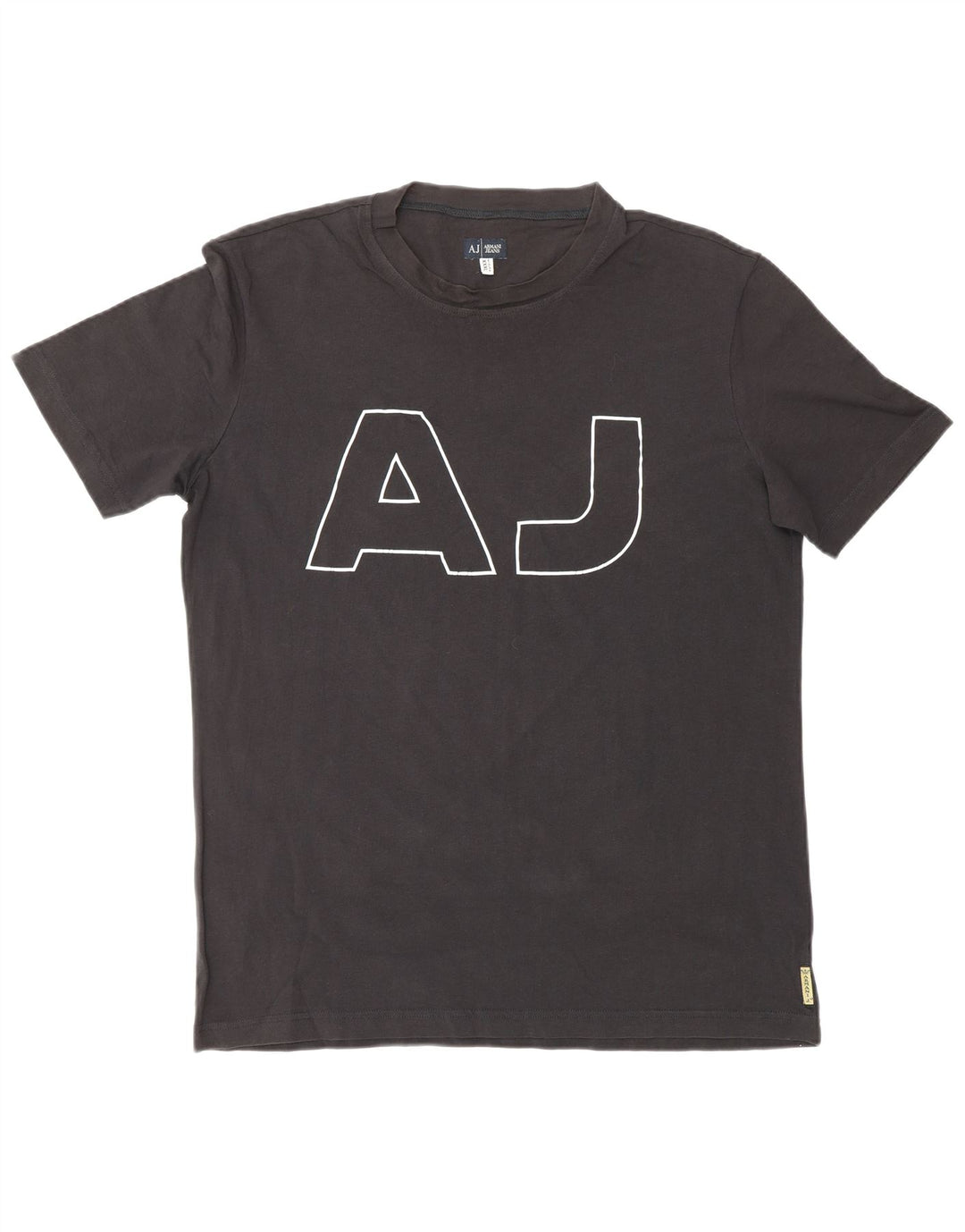 ARMANI JEANS Męski T-shirt z grafiką, 3XL, czarna bawełna