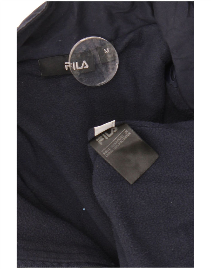 FILA Mens Pullover Tracksuit Top Jacket Medium Navy Blue Colourblock