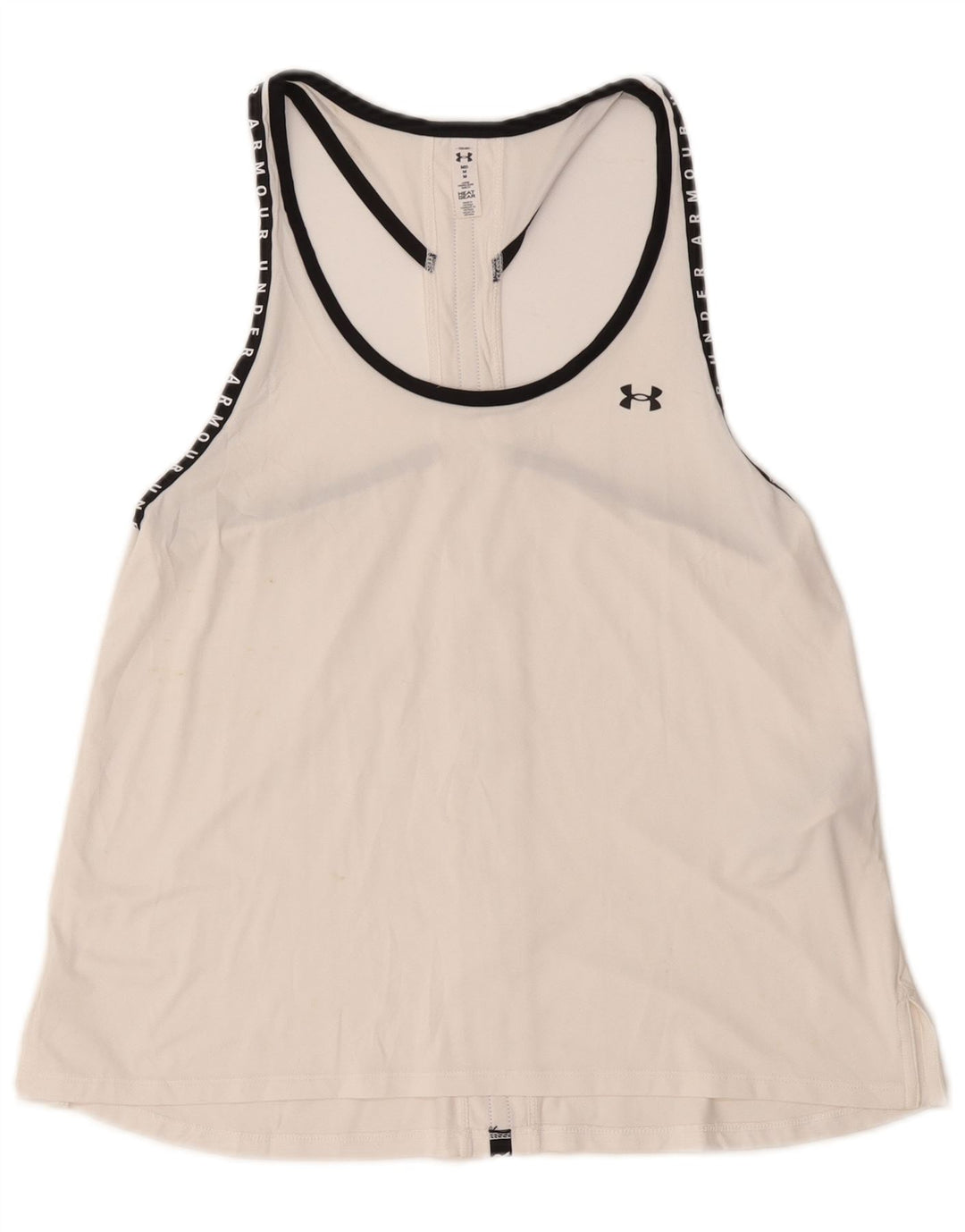 Damska kamizelka Under Armour Heat Gear Graphic Top UK 12 Średni biały poliester