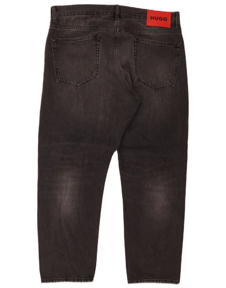 Męskie jeansy Hugo Boss w trudnej sytuacji W34 L27 Szara bawełna