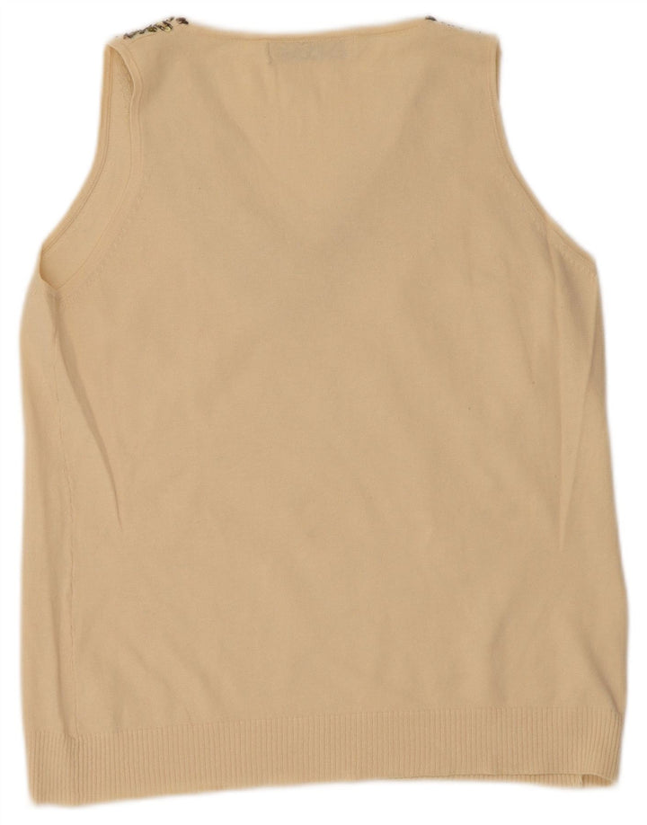 Damska kamizelka Zara Top UK 14 Large Beżowa Ramie