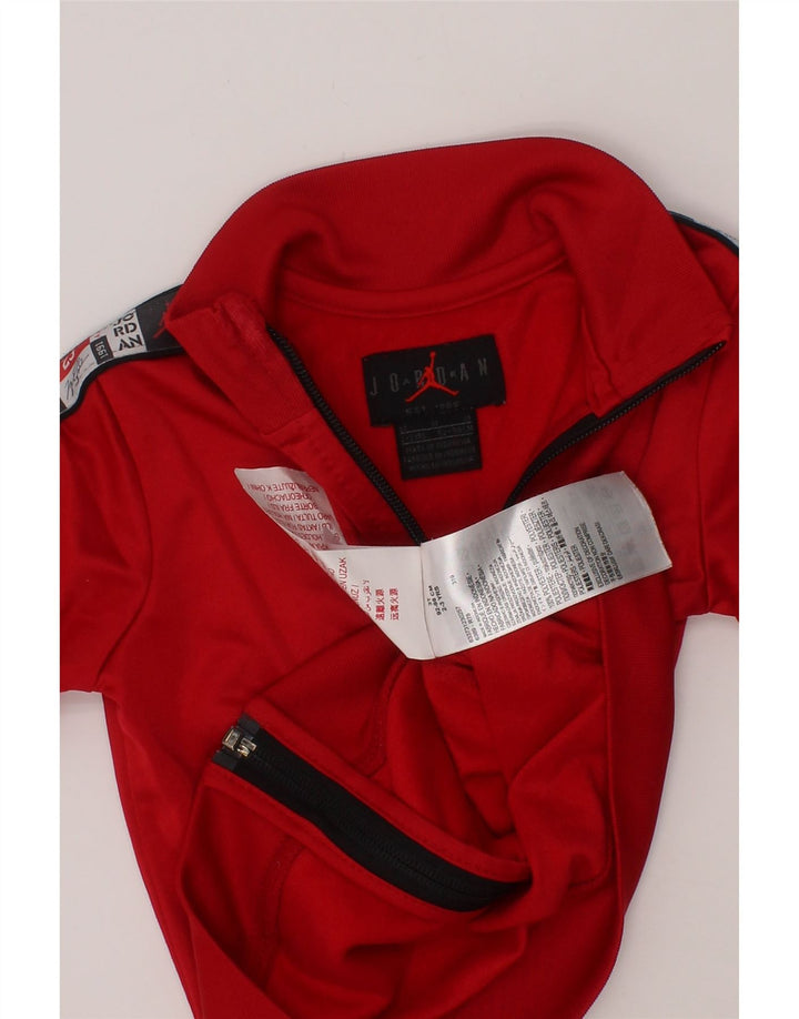 JORDAN Boys Graphic Tracksuit Top Jacket 2-3 Years Red Vintage Jordan and Second-Hand Jordan from Messina Hembry 