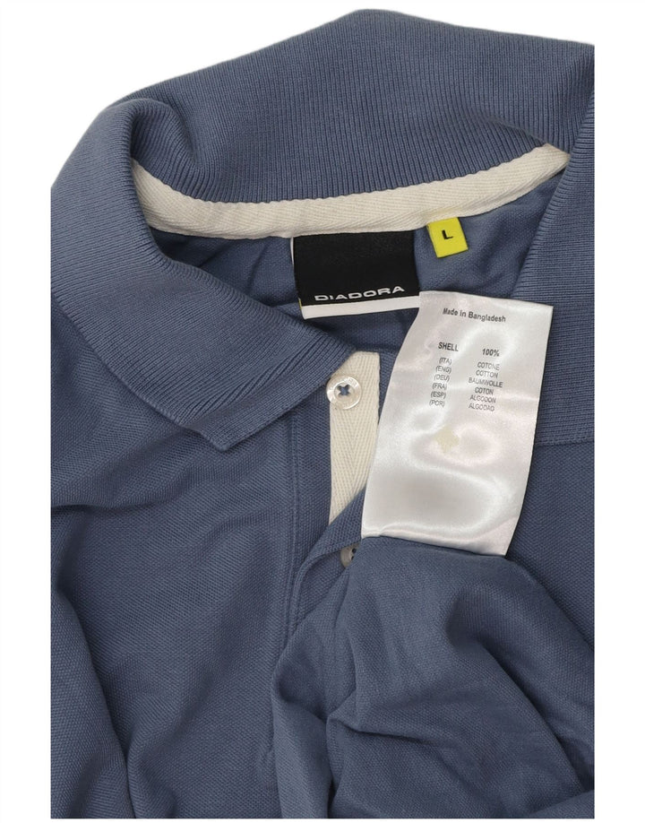 Męska koszulka polo Diadora, duża, niebieska, bawełniana
