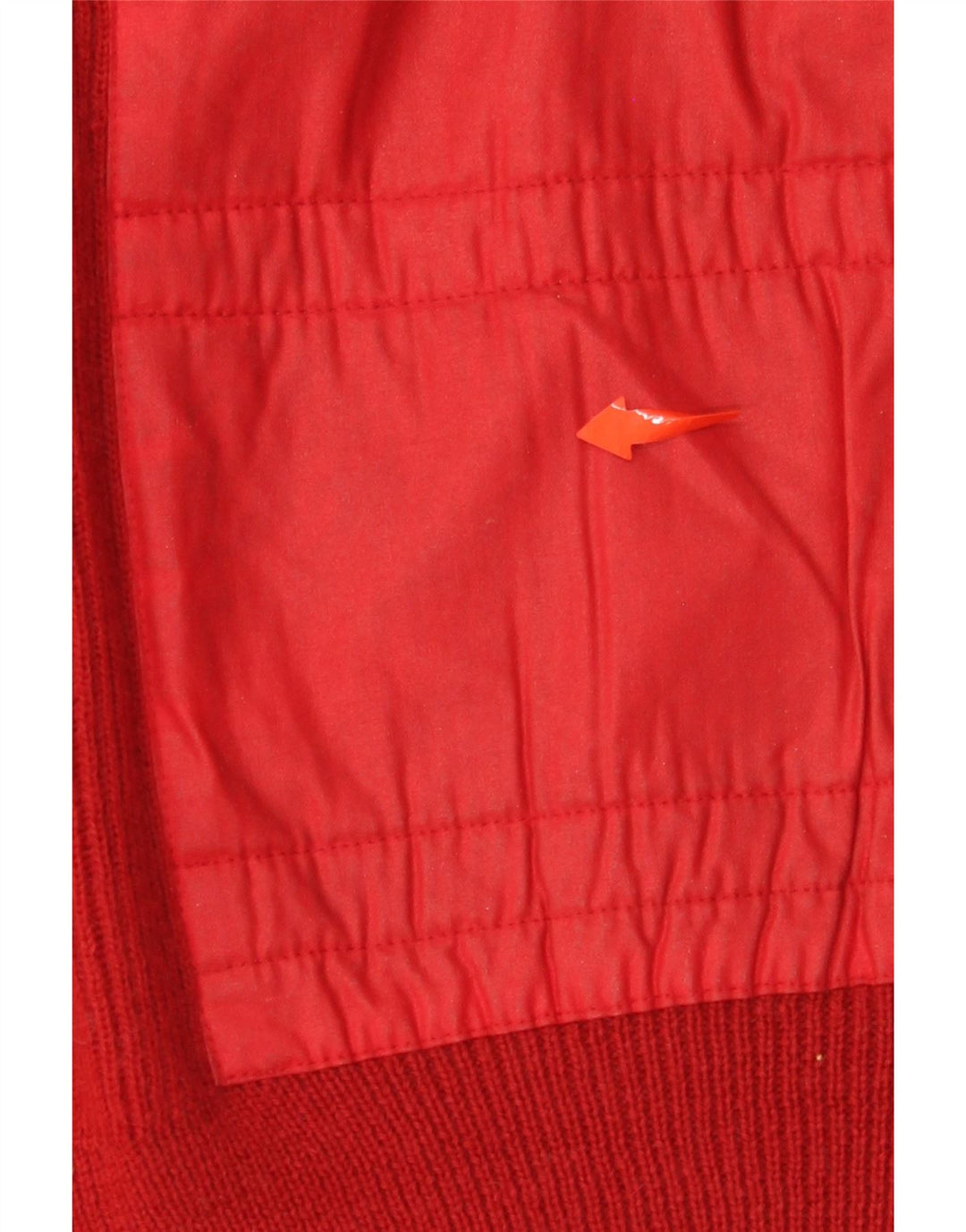 Męski sweter z okrągłym dekoltem w stylu VINTAGE IT 52, duża czerwona wełna z blokami kolorów