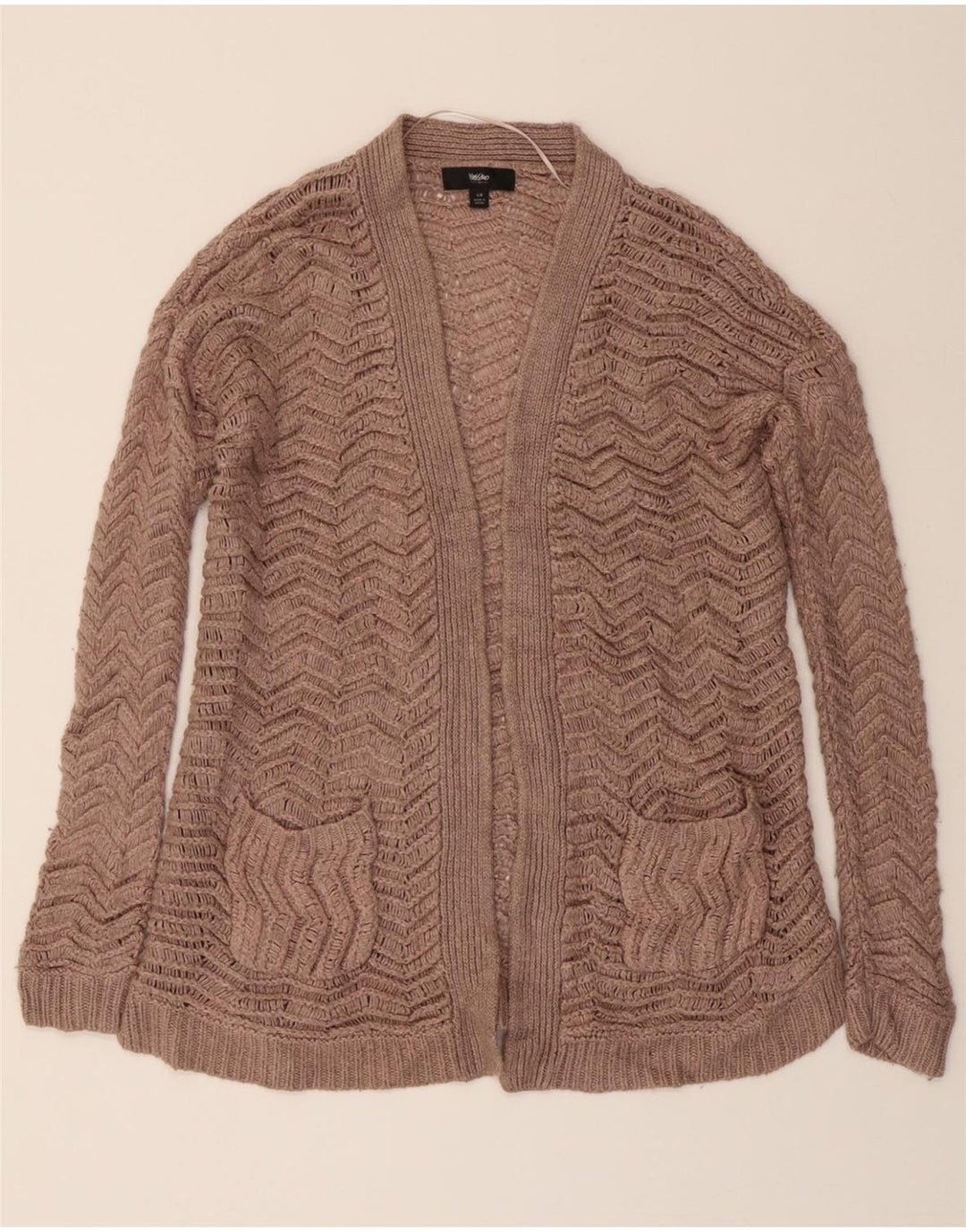 MOSSIMO Womens Open Cardigan Sweater UK 14 Large Beige Vintage Mossimo and Second-Hand Mossimo from Messina Hembry 