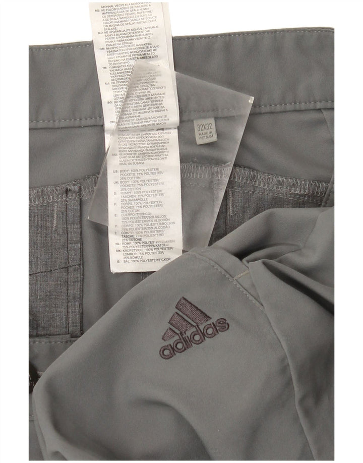 Męskie spodnie Chino Adidas W32 L32 Szary poliester