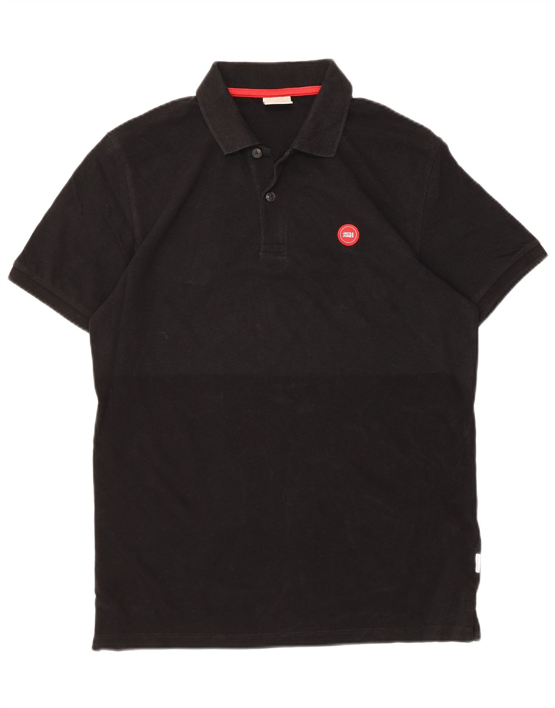 Męska koszulka polo Jack & Jones, mała, czarna, bawełniana