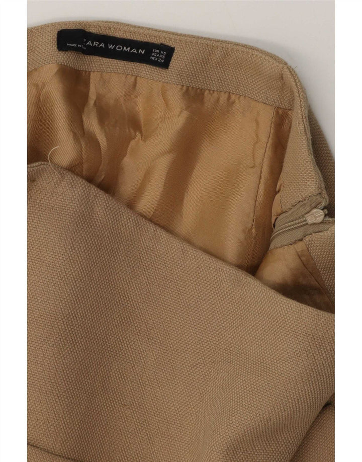 Spódnica mini damska Zara XS W24 beżowa