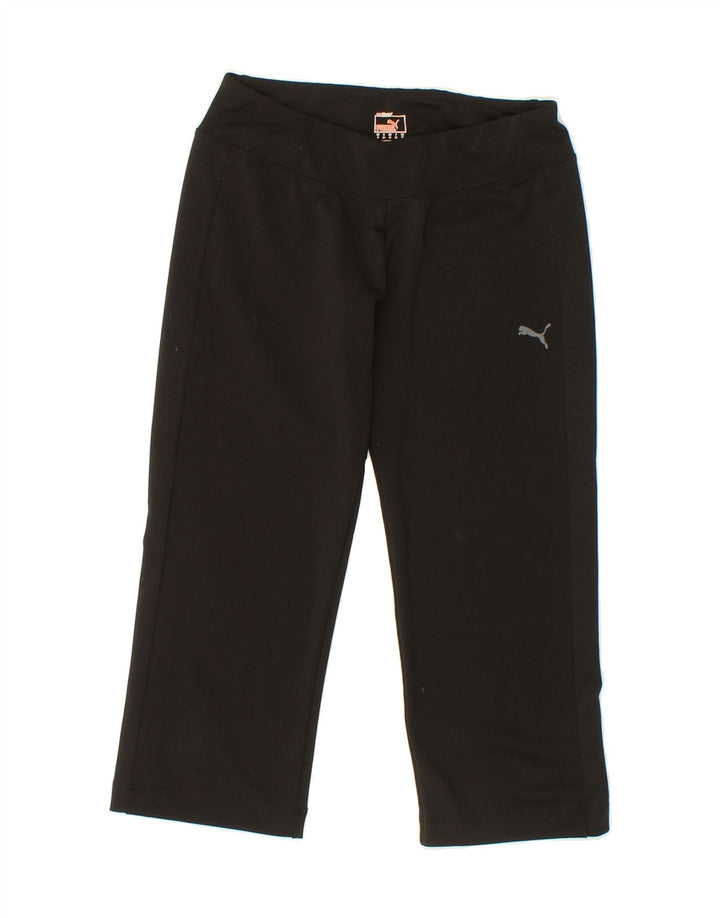PUMA Womens Capri Tracksuit Trousers UK 10 Small Black Polyester Vintage Puma and Second-Hand Puma from Messina Hembry 