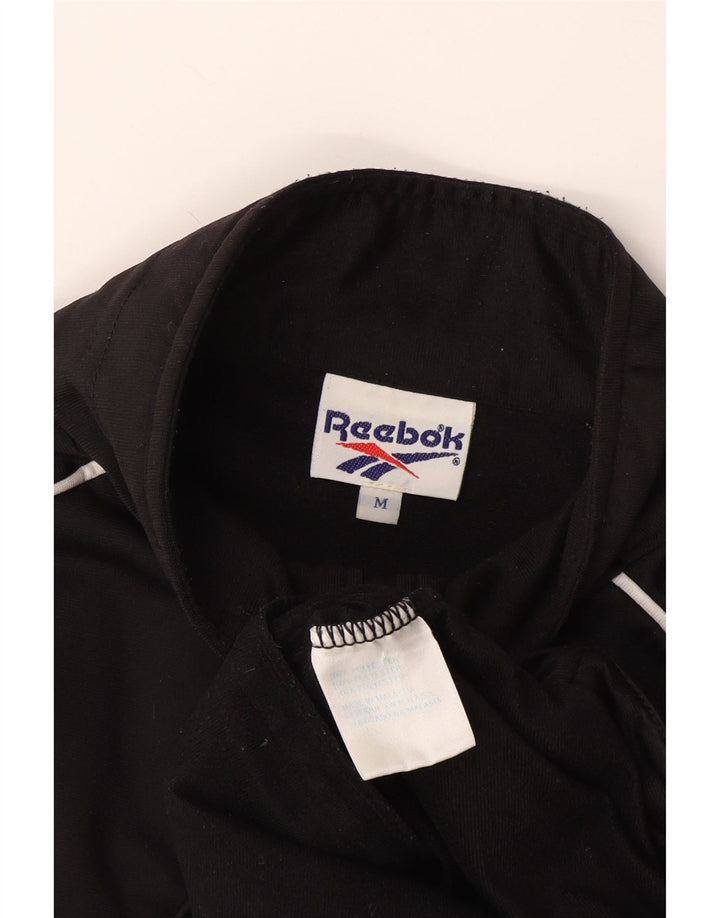 Męska bluza dresowa z krótkim rękawem i grafiką Reebok, średnia czarna