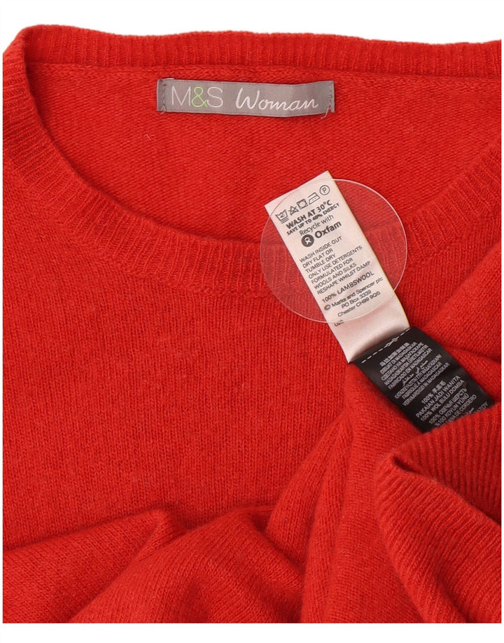 Marks & Spencer Damski sweter z dekoltem w łódkę, UK 12, średni pomarańczowy