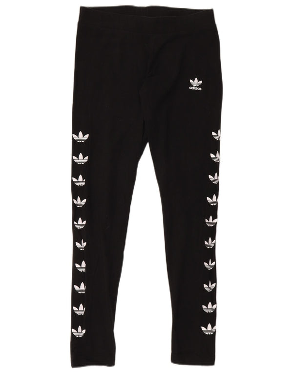 Damskie legginsy Adidas Graphic UK 12, średnie, czarne, bawełniane
