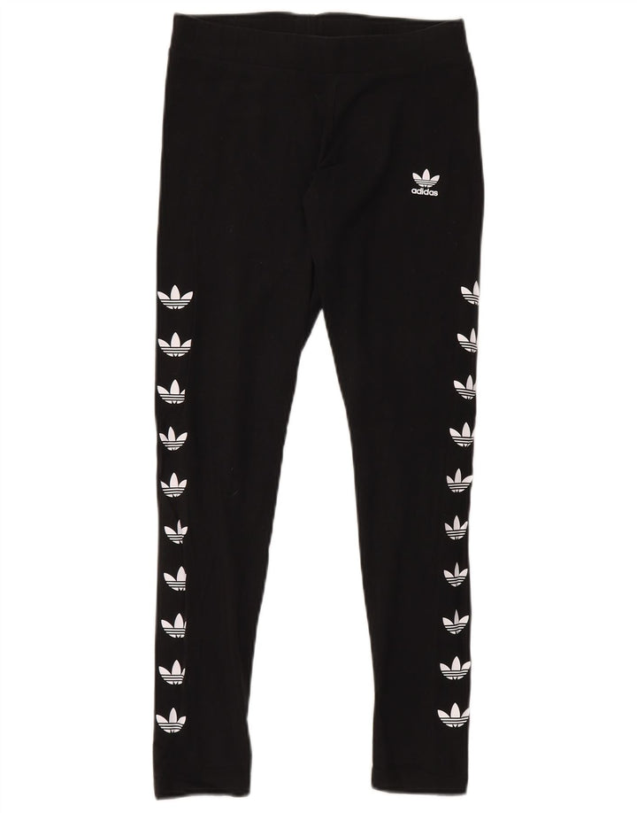 Damskie legginsy Adidas Graphic UK 12, średnie, czarne, bawełniane