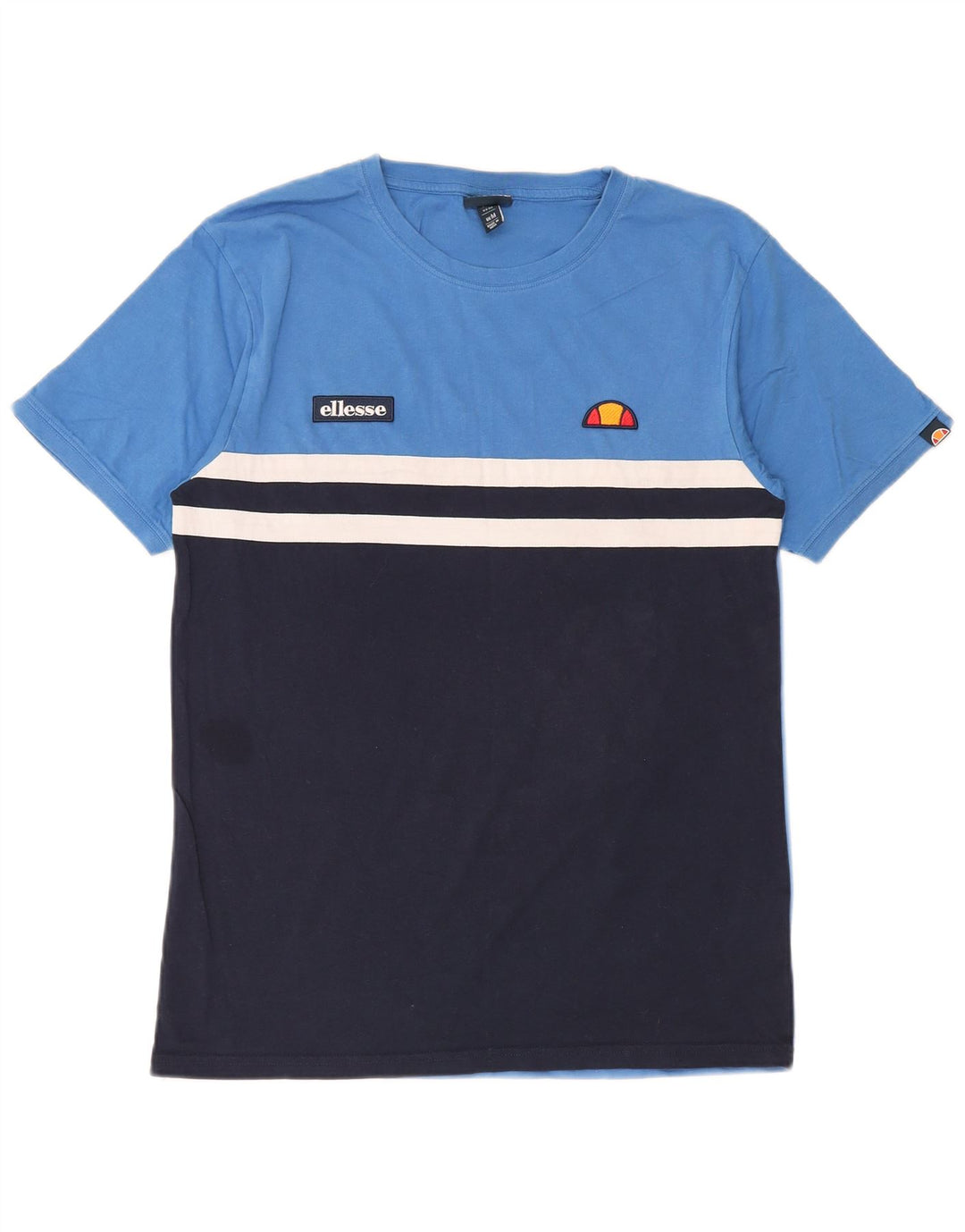T-shirt męski Ellesse Top, średni, granatowy, bawełniany blok kolorów