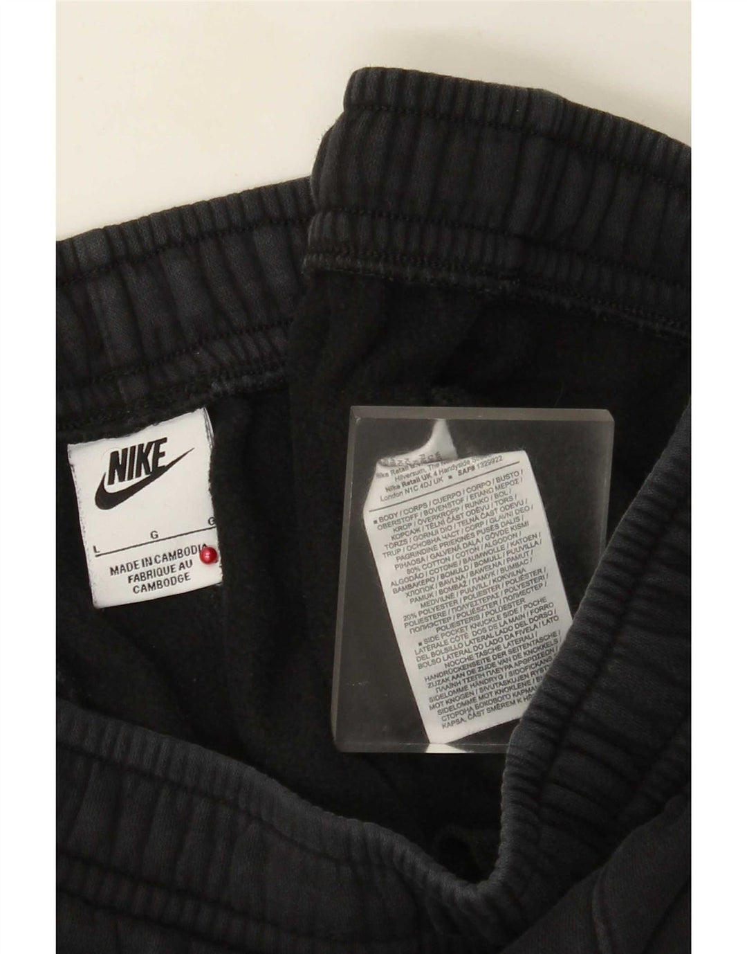 Damskie spodnie dresowe Nike, duże, czarne, bawełniane