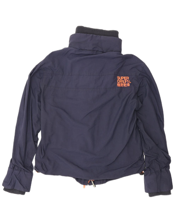 Damska kurtka przeciwdeszczowa Superdry The Windcheater UK 18 XL, granatowa, nylonowa