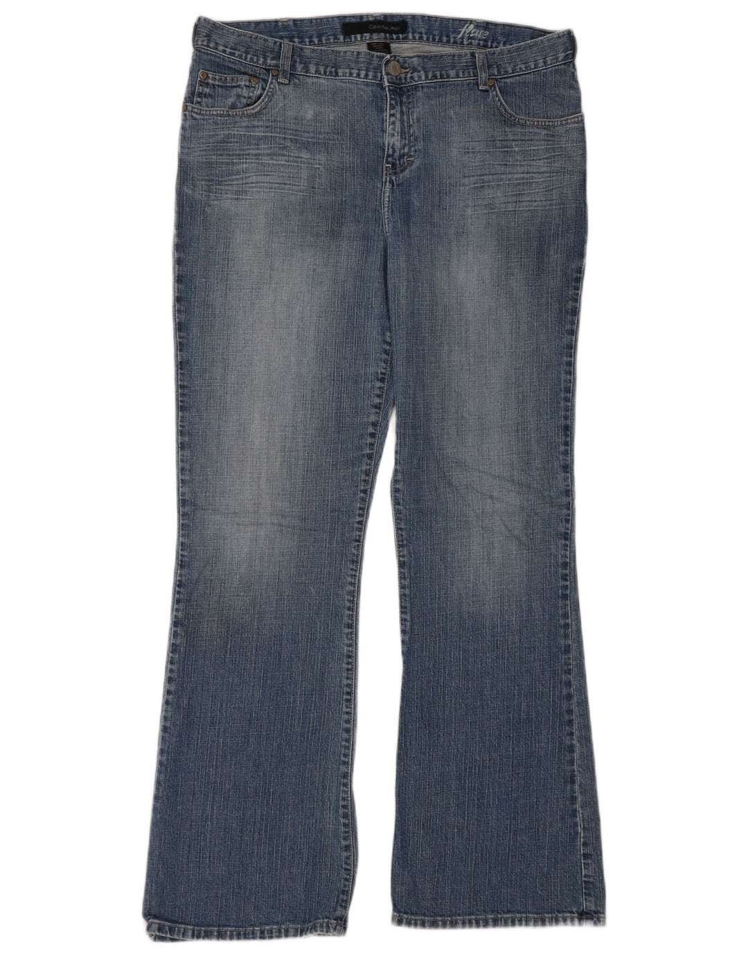 Damskie jeansy rozkloszowane CALVIN KLEIN US 16 XL W36 L32 Niebieskie, bawełniane