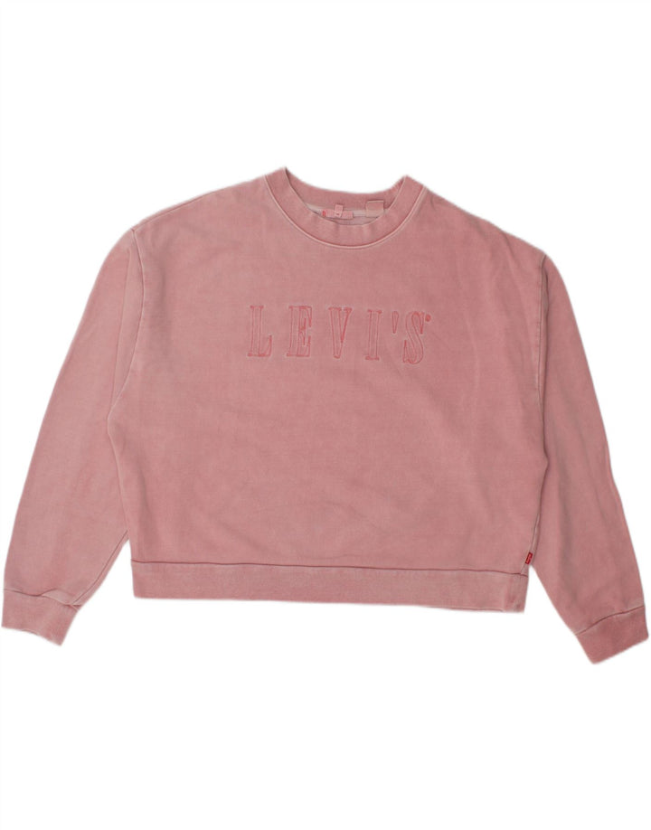 Damska bluza Levi's Oversize Crop Graphic Jumper UK 14 Średni róż