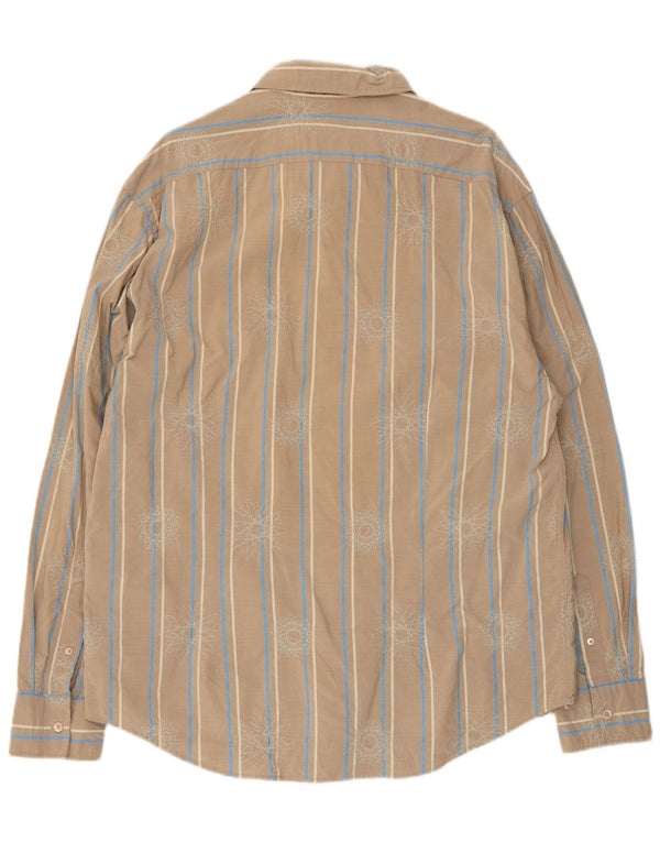 Koszula męska Ted Baker, rozmiar 6, 2XL, beżowa, bawełniana w paski