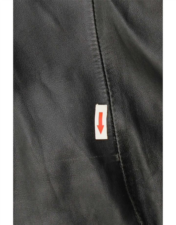 Vintage damska kurtka skórzana IT 50 XL czarna skóra