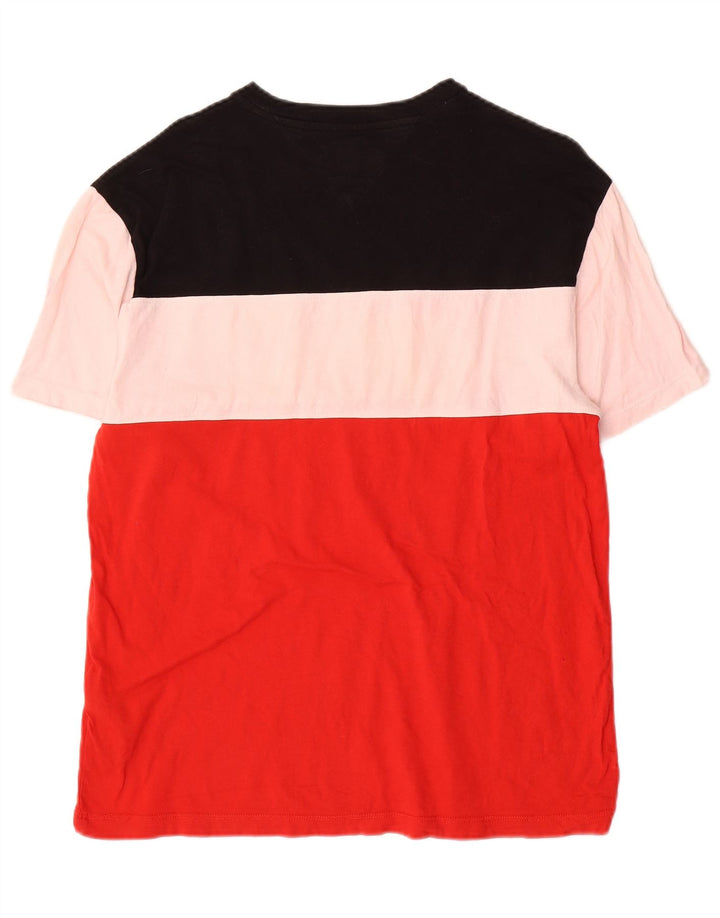 Męski T-shirt z grafiką Tommy Hilfiger Top, średni, wielokolorowy blok kolorów