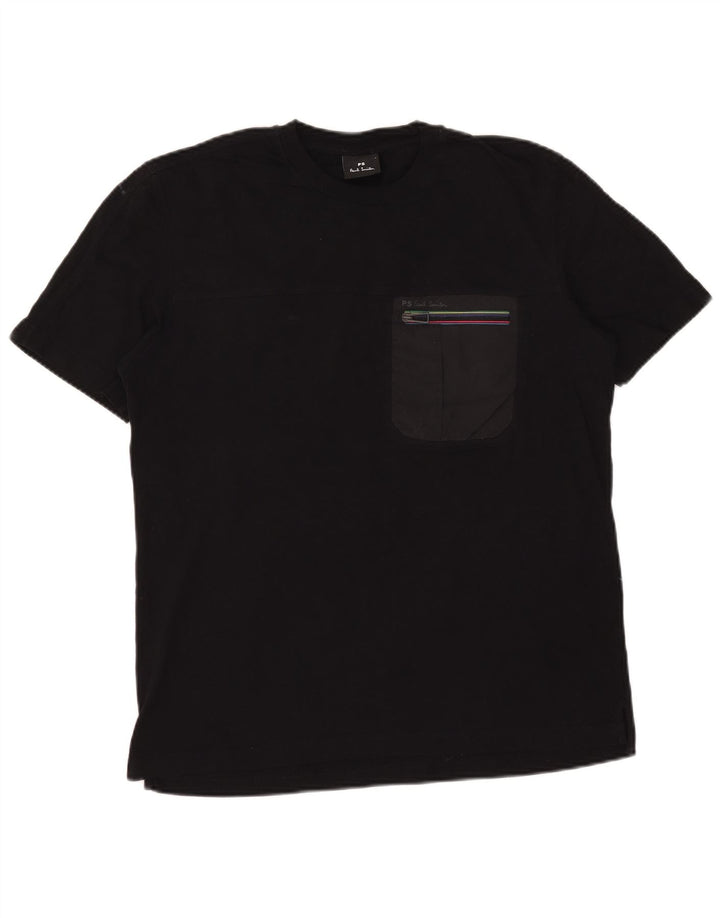 T-shirt męski Paul Smith, duży, czarny, bawełniany