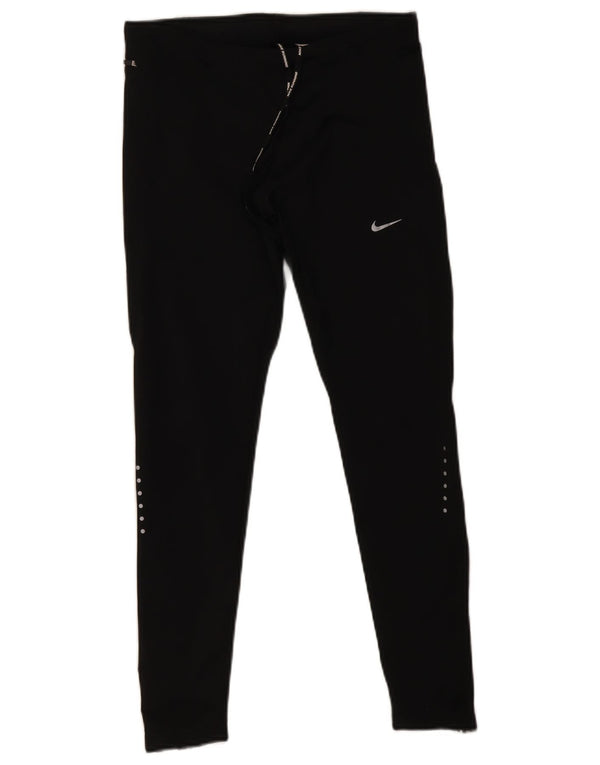 Damskie legginsy Nike Dri Fit UK 12, średni czarny poliester