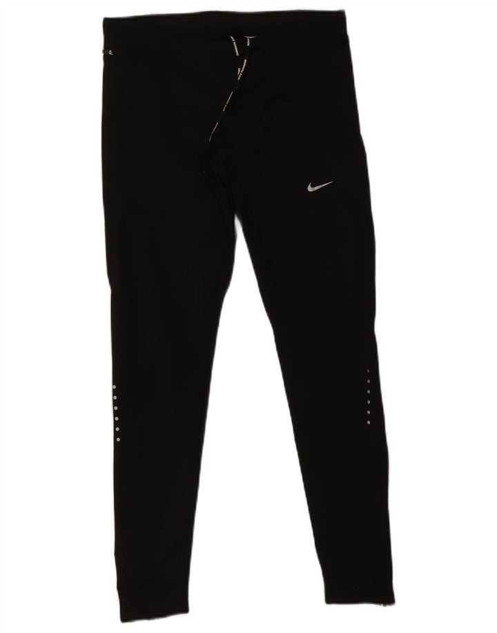 Damskie legginsy Nike Dri Fit UK 12, średni czarny poliester