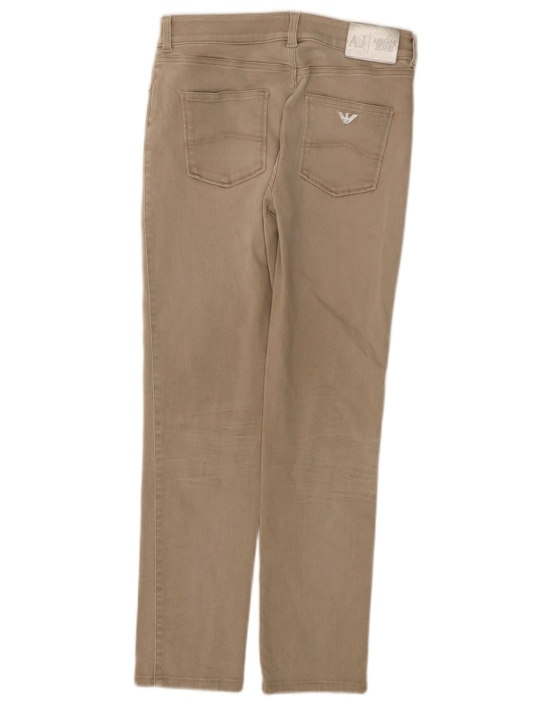 Damskie jeansy Armani Slim W30 L28 Beżowa bawełna